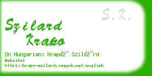 szilard krapo business card